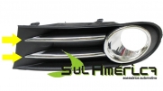 FRISO DO FAROL AUXILIAR / MILHA VW GOL VOYAGE SAVEIRO G5 08/12 CROMADO (4P&Ccedil;&acute;S)