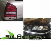 JOGO COMPLETO MASCARA NEGRA FAROL + LANTERNA VW GOL 3&ordf;GERA&Ccedil;&Atilde;O 00/05
