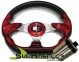 VOLANTE VERMELHO NEW TYPER 330mm + CUBO - Linha VW
