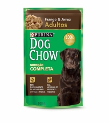 Ração Umida Sache Nestle Purina Dog Chow para Cães Adultos Frango e Arroz 100 Gr