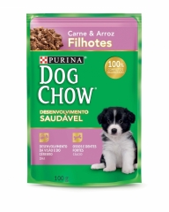 Ração Umida Sache Nestle Purina Dog Chow para Cães Filhotes Carne e Arroz 100 Gr