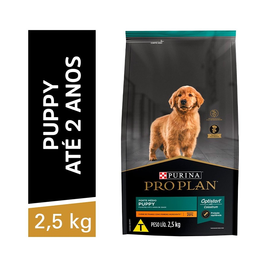 Ração Seca Nestle Purina Pro Plan para Cães Filhotes Raças Médias