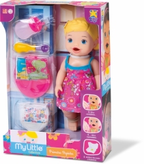 Boneca Primeira Papinha Loira My Little Collection - Divertoys 8106