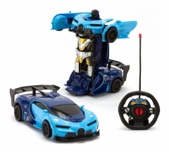Changebot Carro que Vira Robô Controle Remoto Azul - Polibrinq CAR502