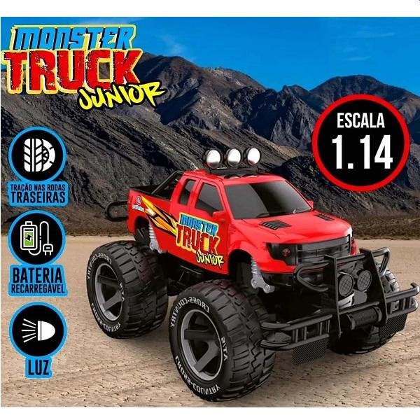 Carrinho Controle Remoto Monster Truck Junior - Polibrinq