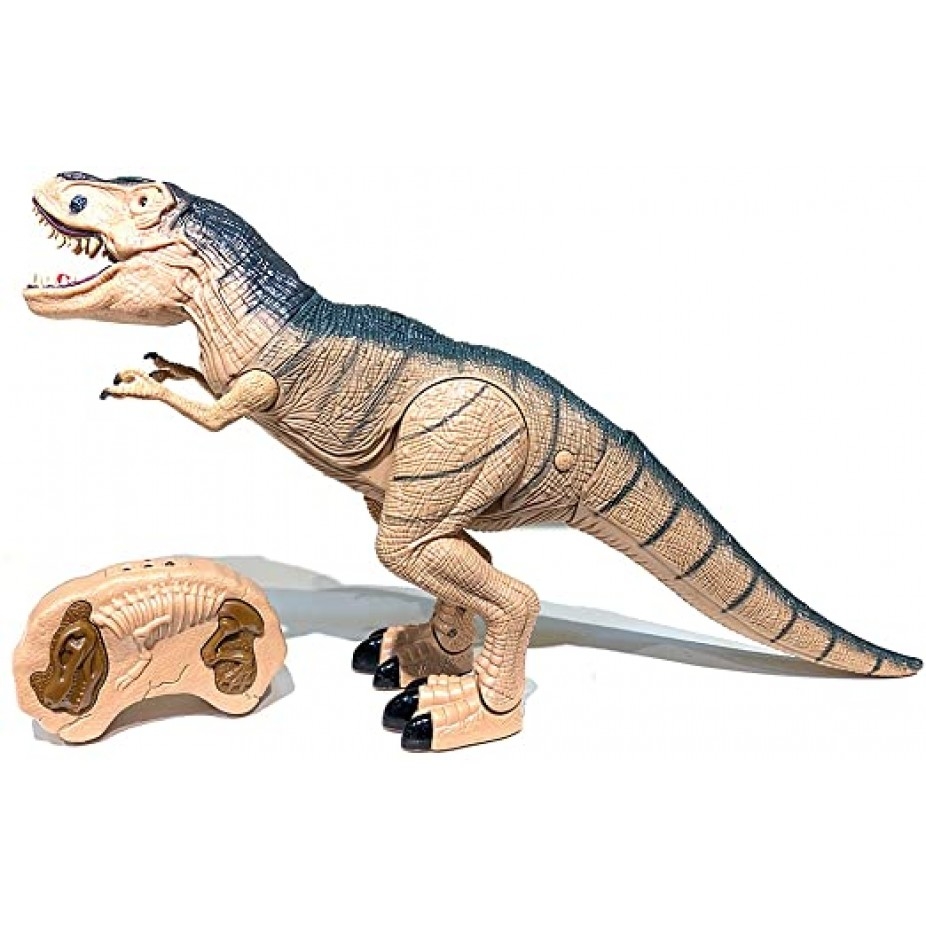 Boneco dino Tiranossauro Rex com controle infravermelho – DM Toys