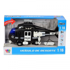 Preto Helicóptero Resgate Mega City - BBR TOYS R3040