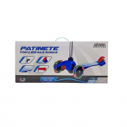 Azul Best Race Patinete 3 Rodas Com Led - BBR TOYS R2954