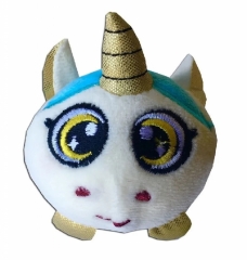 Unicórnio Branco Pelúcia Squish Olho Grande 7Cm - Toyng 046375