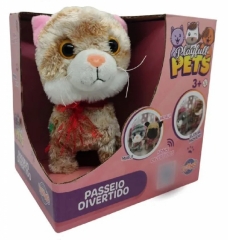 Gato Listrado Playfull Pets Passeio Divertido - Toyng 046463
