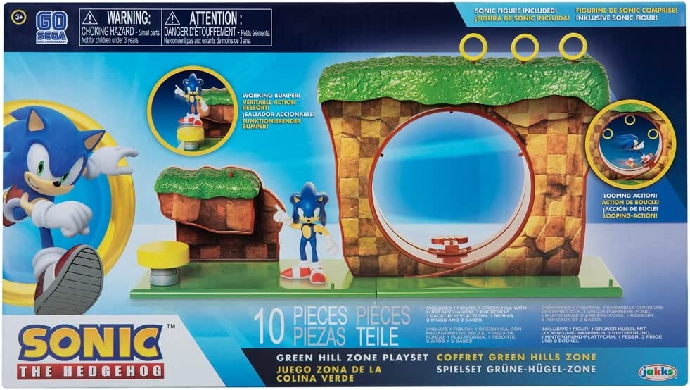 Sonic The Hedgehog-Green Hill Zone Figura Lego Blocos De