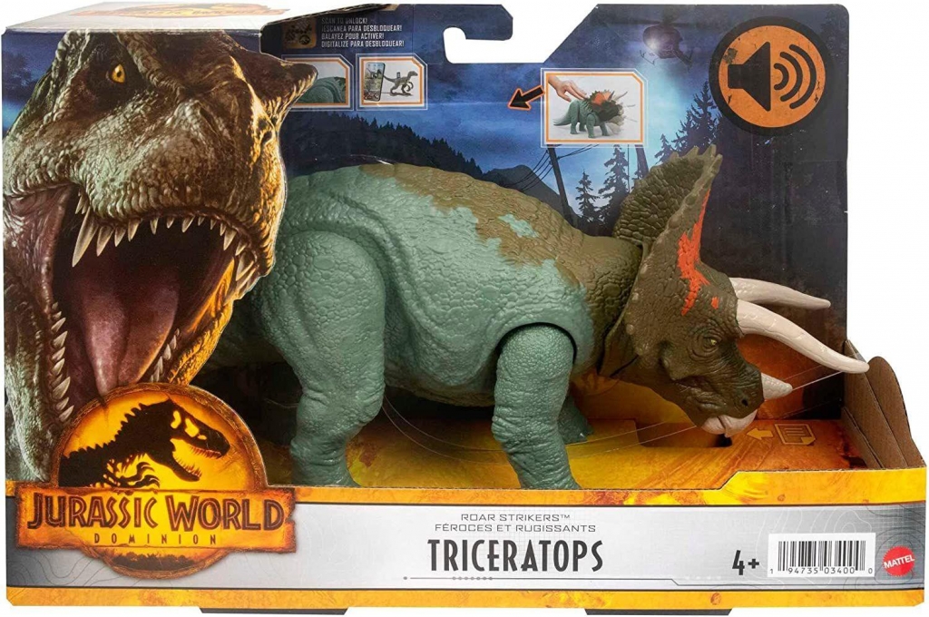 Figura Dinossauro Triceratops Jurassic World Mattel - HDX34