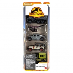 Travel Squad Pack Com 5 Matchbox Jurassic World - Mattel FMX40-HMH28
