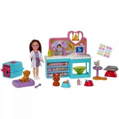 Chelsea Quero Ser Veterinária Clínica Pet Barbie - Mattel HGT12