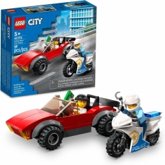 Perseguição De Carro Com Moto Da Polícia City - Lego 60392