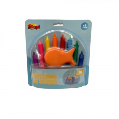 Pintando No Banho Lápis De Cera 10 Peças - Zoop Toys ZP00781