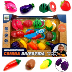 Comidinha Cozinha Cortar Legumes Velcro - ToyKing TKAB3153