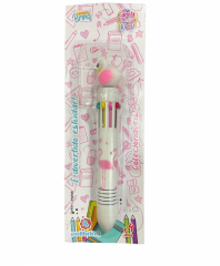 Flamingo Caneta 6 Cores School Sortido - Polibrinq SCB31