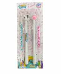 Pets Kit 2 Canetas School Brinq Sortido - Polibrinq SCB44