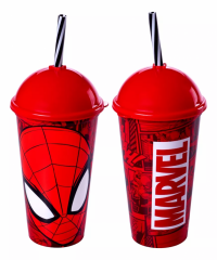 Copo Shake Homem-Aranha 500Ml Marvel - Plasútil 008316