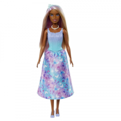 Negra Vestido Azul Barbie Princesa - Mattel HRR07-HRR10