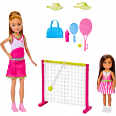 Barbie Stacie E Chelsea Aula De Tênis - Mattel HRG83
