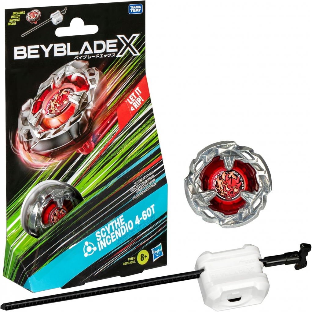 Beyblade X Scythe Incendio 4-60T - Hasbro F9583 - Noy Brinquedos