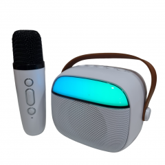 Microfone Com Caixa Som Portátil Ltomex Branco - SP AM-8553