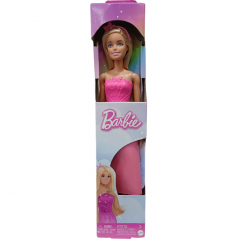Barbie Loira Vestido Rosa Donzela - Mattel JDM67-JDM68