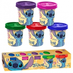 5 Potes Disney De Massinha 50G Stitch - Cotiplás 2844co