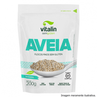 Aveia Flocos Finos Integral Sem Glúten - (200g) Vitalin