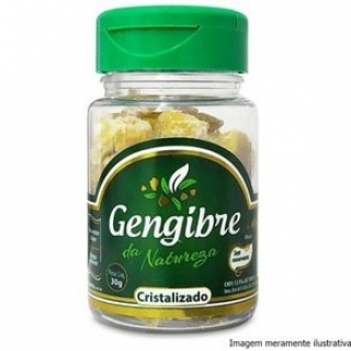 Cristais de Gengibre - Alto Teor de Fibras (40g) Gengibre da Natureza