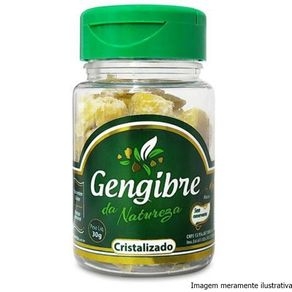 Cristais de Gengibre - Alto Teor de Fibras (40g) Gengibre da Natureza