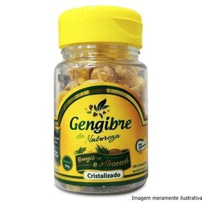 Cristais de Gengibre com Abacaxi - 40g Gengibre da Natureza