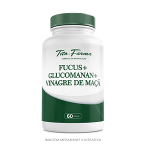 Fucus + Glucomanan + Vinagre de Maçã - Auxilia na Saciedade, Diurese e Controle do Apetite (60 Cps)