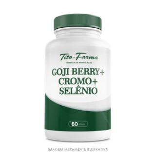 Goji Berry + Cromo + Selênio - Auxilia a Inibir a Compulsão e Acelera o Metabolismo (60 Cps)