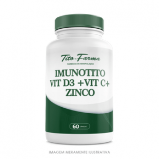 Imunotito - VIT D3 + VIT C + Zinco - Auxiliar na melhora da Imunidade (60doses)