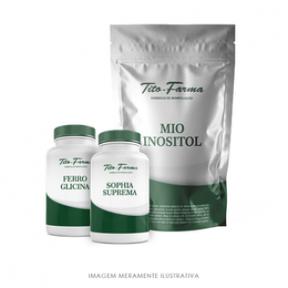 Kit Pré - gestacional: 1 Sophia Suprema + 1 Ferro Glicina + 1 Mio Inositol (sachês)
