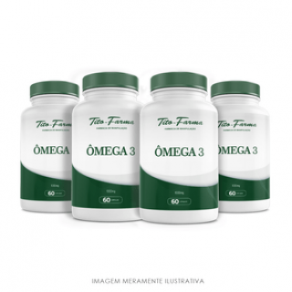 Ômega 3 1000mg - (60 Cps x 4 Potes)