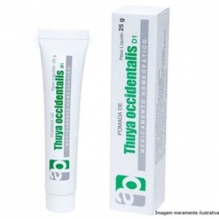 Pomada de Thuya Occidentalis - Auxiliar no Tratamento de Verrugas e Pele Áspera (25g) - Almeida Prado