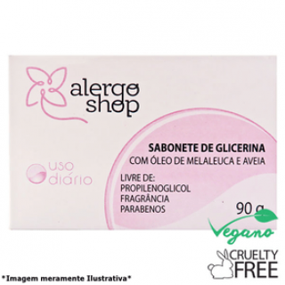 Sabonete de Glicerina com Melaleuca e Aveia Uso Diário Alergoshop - 90g
