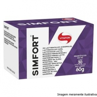 Simfort (Probióticos em Pó) - Contribuição para o Equilíbrio da Flora Intestinal (30 sachês) Vitafor
