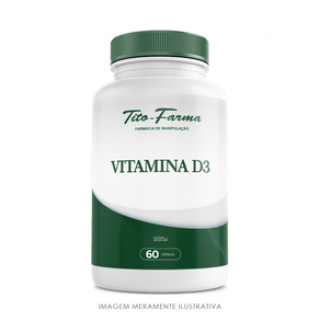Vitamina D3 - Boa Fonte Para a Saúde Óssea (5.000UI - 60 Cps)