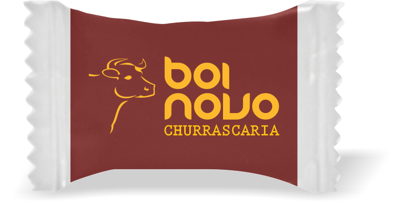 Balas de Brinde Boi Novo Duras com Sabor de Frutas - Balinhas Personalizadas