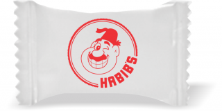 Balas de Brinde Habibi´s Duras com Sabor de Frutas - Balinhas Personalizadas