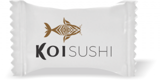 Balas de Brinde Koisushi Duras com Sabor de Frutas - Balinhas Personalizadas