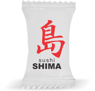 Balas de Brinde Sushi Shima Duras com Sabor de Frutas - Balinhas Personalizadas