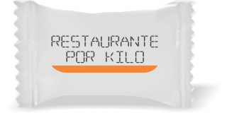 Balas de Brinde Modelo Prato Fundo Branco Duras com Sabor de Frutas - Balinhas Personalizadas