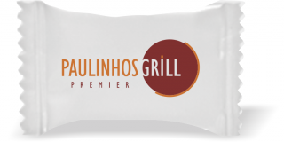 Balas de Brinde Paulinhos Grill Duras com Sabor de Frutas - Balinhas Personalizadas