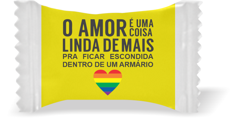 Balas de Brinde Modelo Frase 